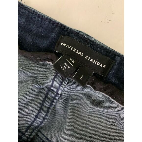 Universal Standard Mid Rise Skinny Seine 32" Dark Indigo jeans women's size 22 - Picture 4 of 5